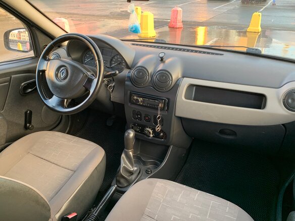 2011 Renault Logan I Рестайлинг, синий, 330000 рублей - вид 12
