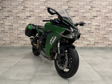 2021 Kawasaki Ninja H2 SX, зелёный, 1385000 рублей, вид 4