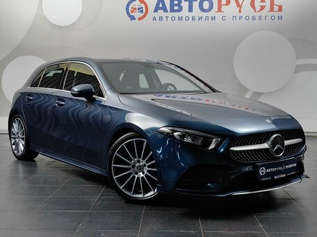2019 Mercedes-Benz A-Класс 200 IV (W177), синий, 2170000 рублей, вид 1