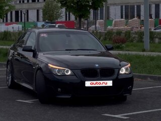 2007 BMW 5 серии 530i V (E60/E61) Рестайлинг, чёрный, 1385000 рублей, вид 2