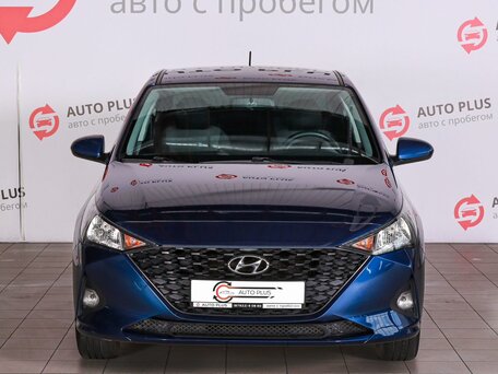 2021 Hyundai Solaris II Рестайлинг, синий, 1565000 рублей, вид 3