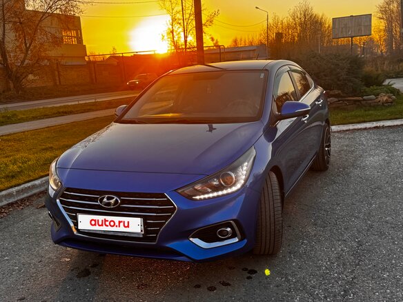 2019 Hyundai Solaris II, синий, 1150000 рублей - вид 1