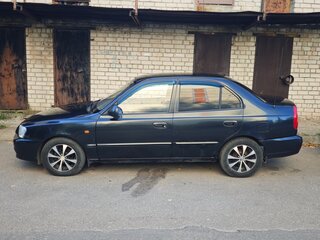 2008 Hyundai Accent ТагАЗ II, чёрный, 185000 рублей, вид 2