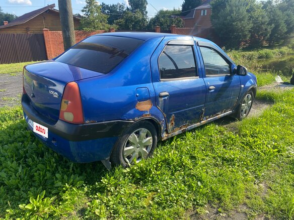 2007 Renault Logan I, синий, 100000 рублей - вид 3