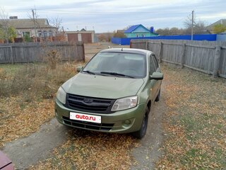 2013 Lada (ВАЗ) Granta I, зелёный, 425000 рублей, вид 1