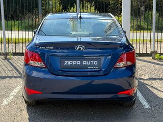 2016 Hyundai Solaris I Рестайлинг, синий, 819000 рублей, вид 5
