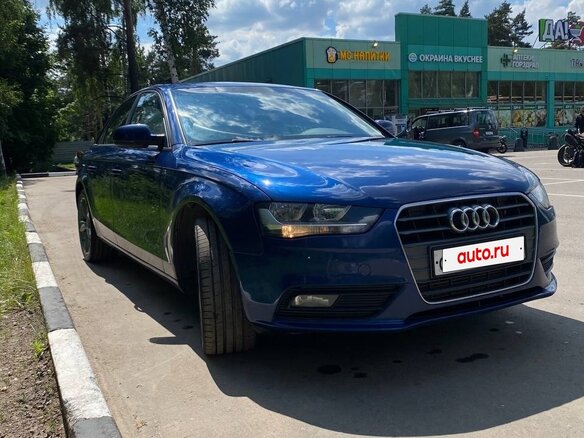2013 Audi A4 IV (B8) Рестайлинг, синий, 1100000 рублей - вид 3