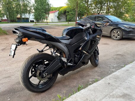 2008 Kawasaki ZX-6 Ninja, чёрный, 510000 рублей, вид 4