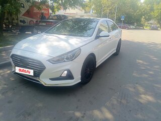 2019 Hyundai Sonata VII (LF) Рестайлинг, белый, 1370000 рублей, вид 3