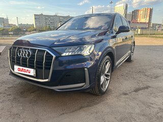 2020 Audi Q7 45 TDI II (4M) Рестайлинг, синий, 5500000 рублей, вид 3