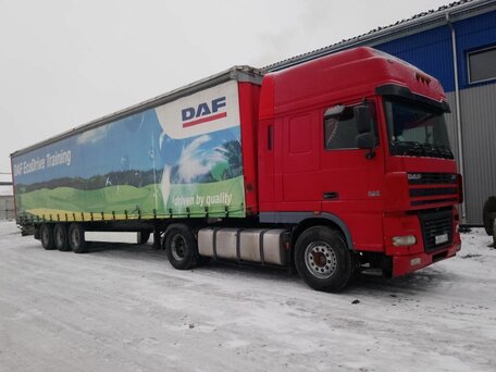 2004 DAF XF 95, красный, 1500000 рублей, вид 2