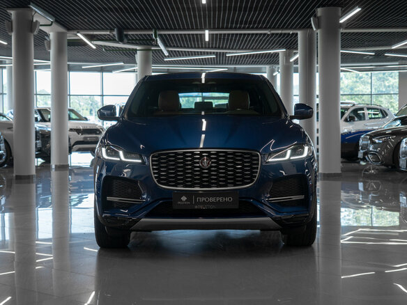 2021 Jaguar F-Pace I Рестайлинг, синий - вид 2