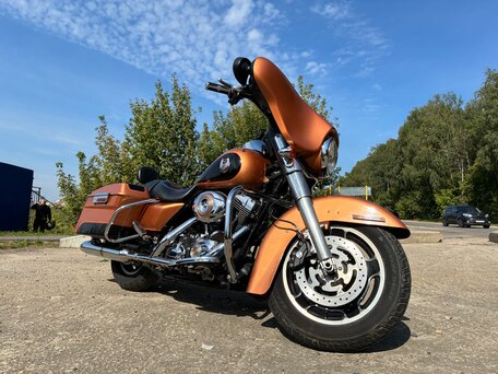 2008 Harley-Davidson Street Glide, оранжевый, 860000 рублей, вид 1
