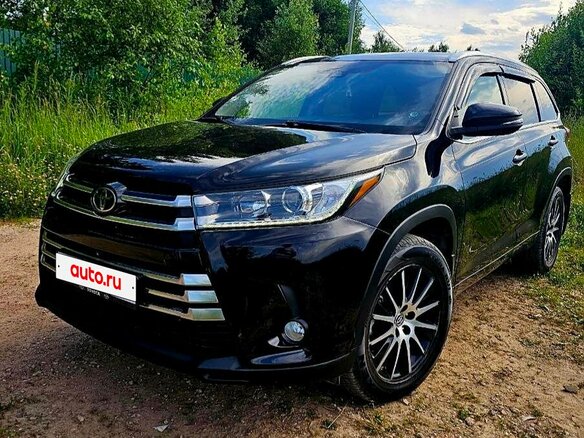 2018 Toyota Highlander III (XU50) Рестайлинг, чёрный, 3700000 рублей - вид 1