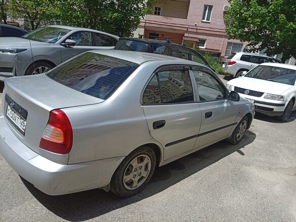 2007 Hyundai Accent ТагАЗ II, серебристый, 365000 рублей - вид 1