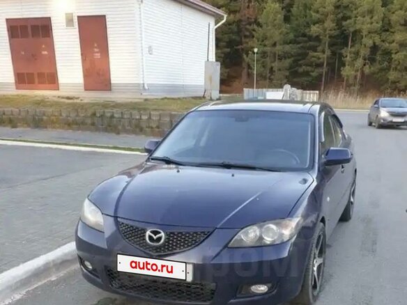 2008 Mazda 3 I (BK) Рестайлинг, синий, 400000 рублей
