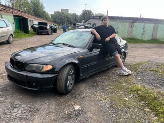 2002 BMW 3 серии N42 316i IV (E46) Рестайлинг, чёрный, 430000 рублей, вид 1