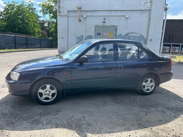 2008 Hyundai Accent ТагАЗ II, синий, 580000 рублей - вид 6