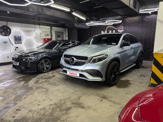 2015 Mercedes-Benz GLE Coupe 450 AMG I (C292), серебристый, 4050000 рублей, вид 4