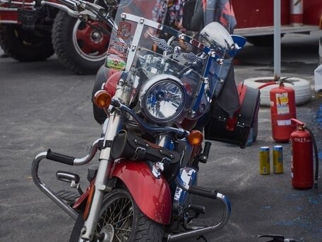 2010 Kawasaki VN900 Vulcan, красный, 550000 рублей, вид 4