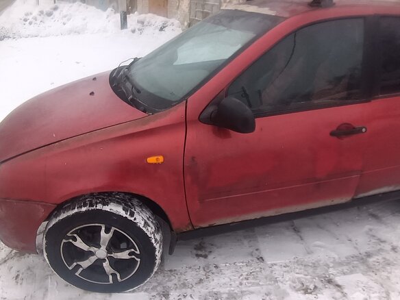 2006 Lada (ВАЗ) Kalina I, красный, 130000 рублей - вид 3