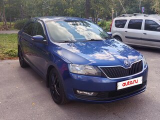 2017 Skoda Rapid I Рестайлинг, синий, 960000 рублей, вид 4