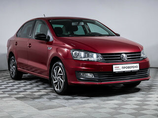 2017 Volkswagen Polo V Рестайлинг, красный, 1098000 рублей, вид 3