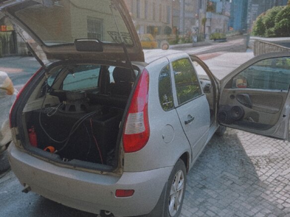 2008 Lada (ВАЗ) Kalina I, серебристый, 300000 рублей - вид 4