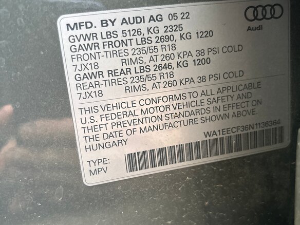 2022 Audi Q3 45 TFSI II (F3), серебристый, 3950000 рублей - вид 9