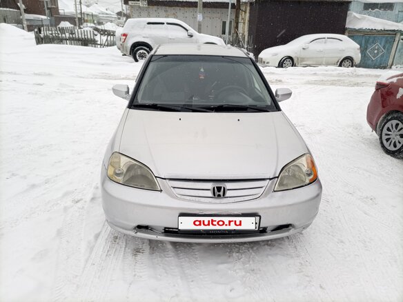2001 Honda Civic VII, серебристый, 450000 рублей