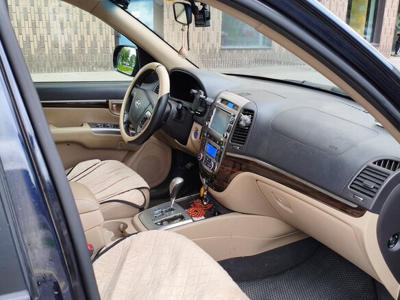 2012 Hyundai Santa Fe II Рестайлинг, синий, 1220000 рублей - вид 8