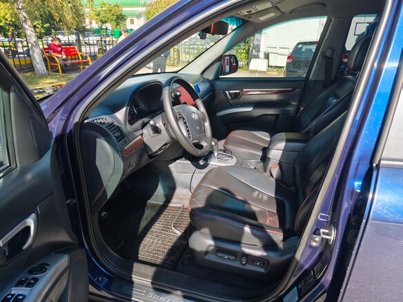 2008 Hyundai Santa Fe II, синий, 1250000 рублей - вид 20