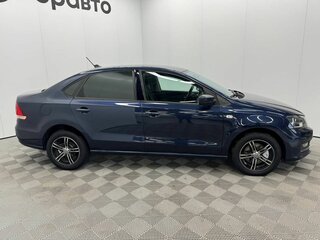 2017 Volkswagen Polo V Рестайлинг, синий, 1199000 рублей, вид 4