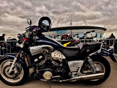 1994 Yamaha V-Max 1200, синий, 400000 рублей, вид 1