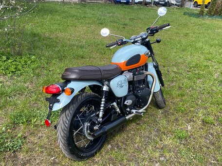 2023 Triumph Bonneville T100, голубой, 1250000 рублей, вид 2