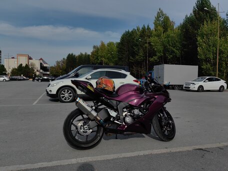 2020 Kawasaki ZX-6R Ninja, фиолетовый, 1400000 рублей, вид 3