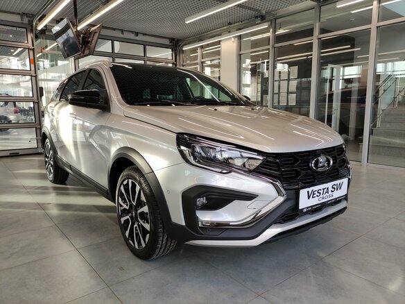 2026 Lada (ВАЗ) Vesta SW Cross I Рестайлинг (NG), серебристый - вид 3