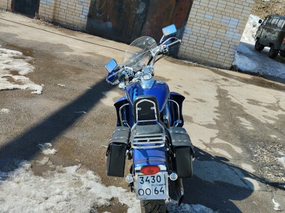 1997 Yamaha XVS400 Drag Star, синий, 300000 рублей - вид 1