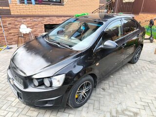 2012 Chevrolet Aveo II, чёрный, 423000 рублей, вид 1