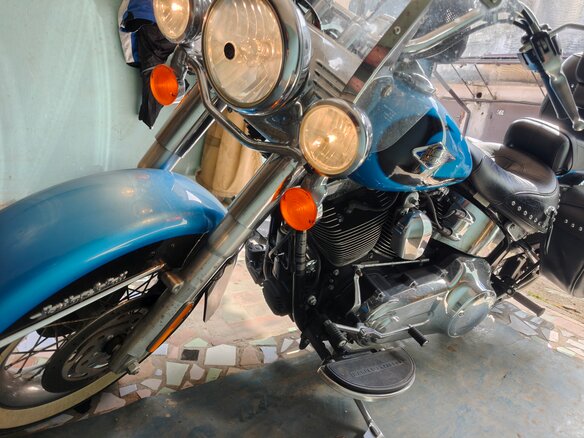 2011 Harley-Davidson Heritage, голубой, 1150000 рублей - вид 8