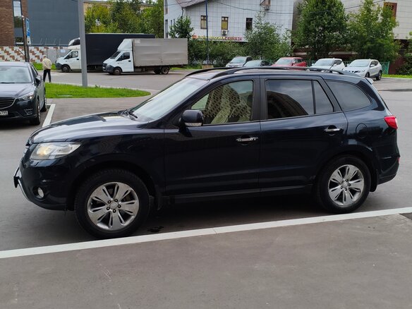 2012 Hyundai Santa Fe II Рестайлинг, синий, 1220000 рублей - вид 7