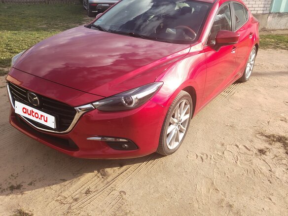 2017 Mazda 3 III (BM) Рестайлинг, красный, 1300000 рублей