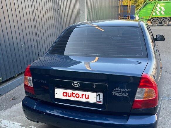2010 Hyundai Accent ТагАЗ II, синий, 395000 рублей - вид 3