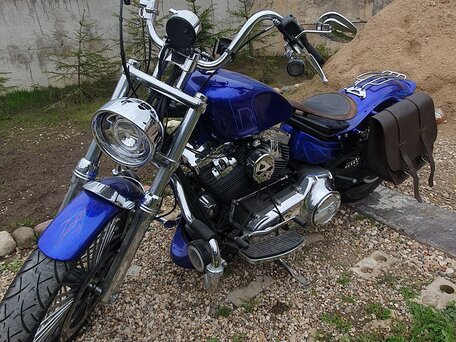 2017 Harley-Davidson Dyna Wide Glide, синий, 1350000 рублей, вид 4