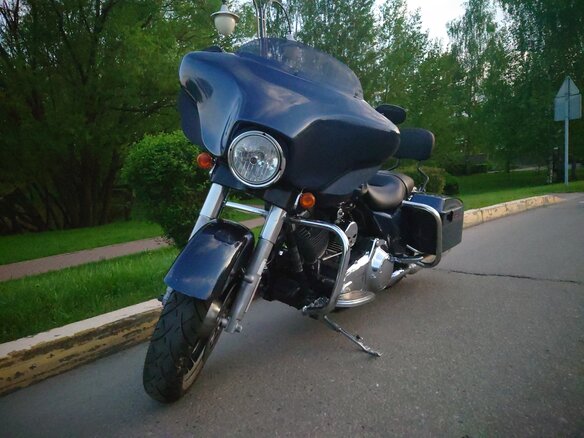2009 Harley-Davidson Street Glide, синий, 737000 рублей - вид 10
