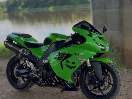 2007 Kawasaki ZX-10R Ninja, зелёный, 530000 рублей, вид 2
