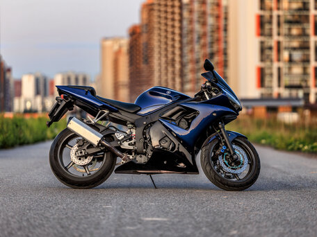 2008 Yamaha YZF-R6, синий, 570000 рублей, вид 4