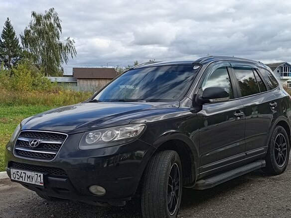 2008 Hyundai Santa Fe II, чёрный, 1150000 рублей