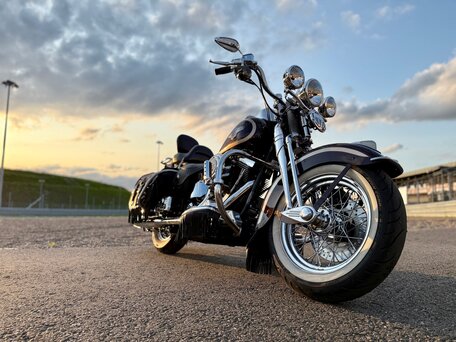 1998 Harley-Davidson Springer Softail, пурпурный, 2150000 рублей, вид 1