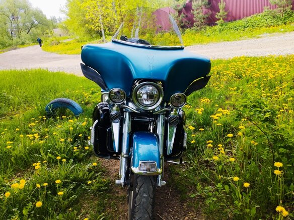 1995 Harley-Davidson Road King, синий, 800000 рублей - вид 15